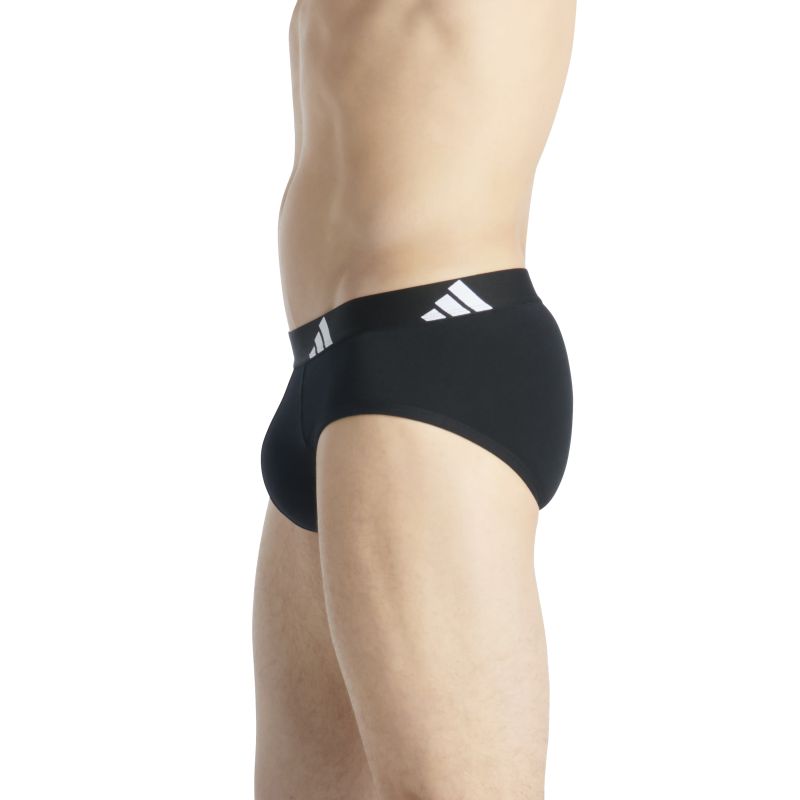 Lot de 2 Slips homme Coton Noir Uni - Adidas