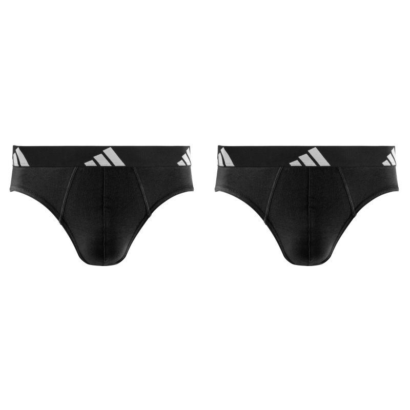 Lot de 2 Slips homme Coton Noir Uni - Adidas