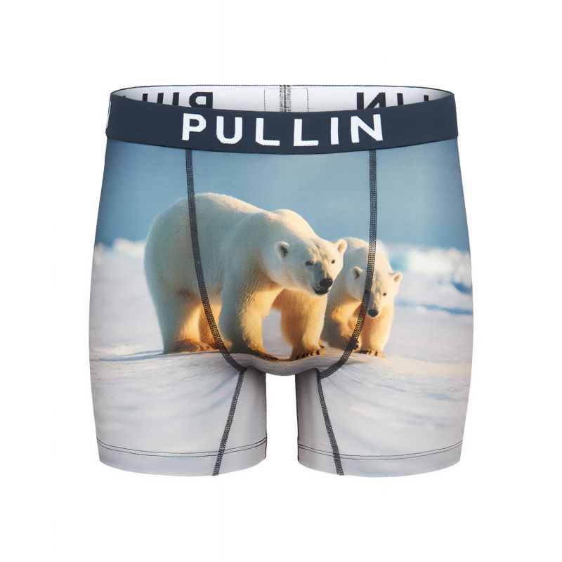 Boxer homme Polyester Blanc/Beige Imprimé - Pull In