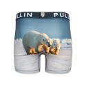Boxer homme Polyester Blanc/Beige Imprimé - Pull In
