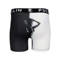 Boxer homme Polyester Noir/Blanc Imprimé - Pull In