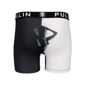 Boxer homme Polyester Noir/Blanc Imprimé - Pull In