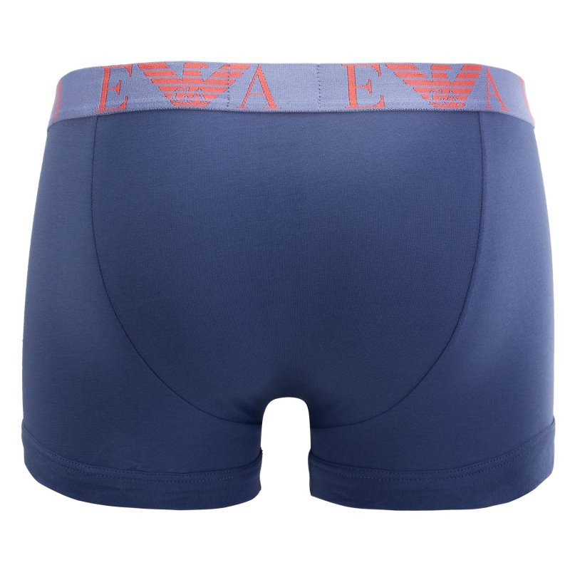 Lot de 3 Boxers homme Coton Bleu/Bleu Marine/Noir/Rouge Uni - Emporio Armani