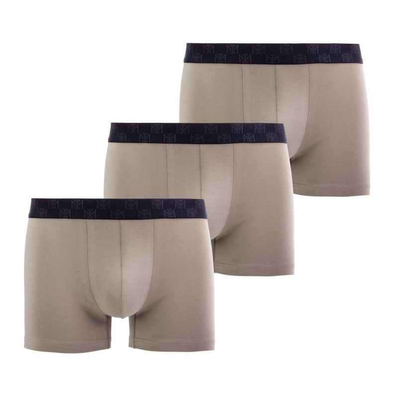 Lot de 3 Boxers homme Coton Camel/Noir - Impetus