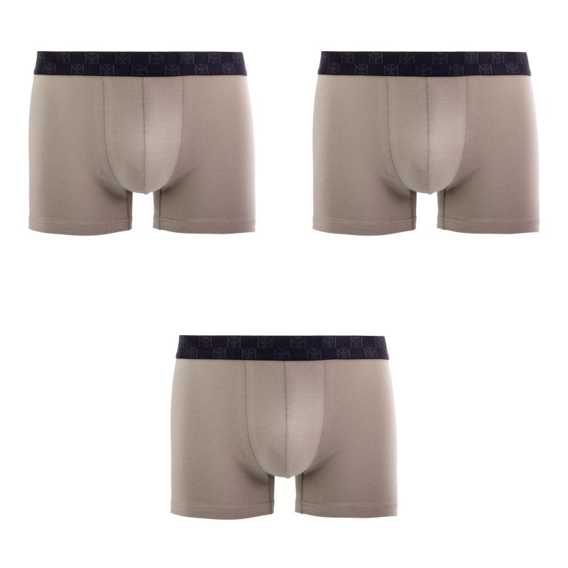 Lot de 3 Boxers homme Coton Camel/Noir - Impetus