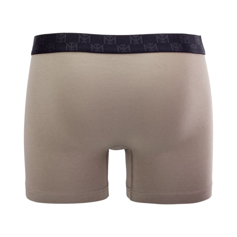 Lot de 3 Boxers homme Coton Vert sapin/Camel/Noir - Impetus
