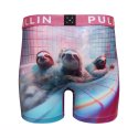 Boxer homme Polyester Rose/Noir/Bleu/Blanc/Gris Imprimé - Pull In