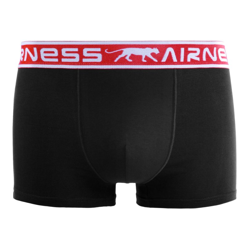 Lot de 5 Boxers homme Coton Noir/Bleu/Rouge/Gris Uni - Airness