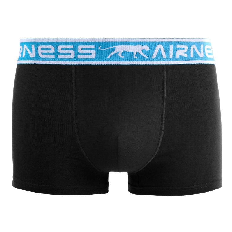 Lot de 5 Boxers homme Coton Noir/Bleu/Rouge/Gris Uni - Airness