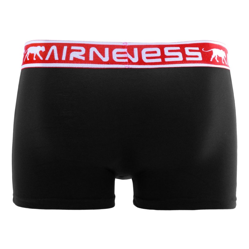 Lot de 5 Boxers homme Coton Noir/Bleu/Rouge/Gris Uni - Airness