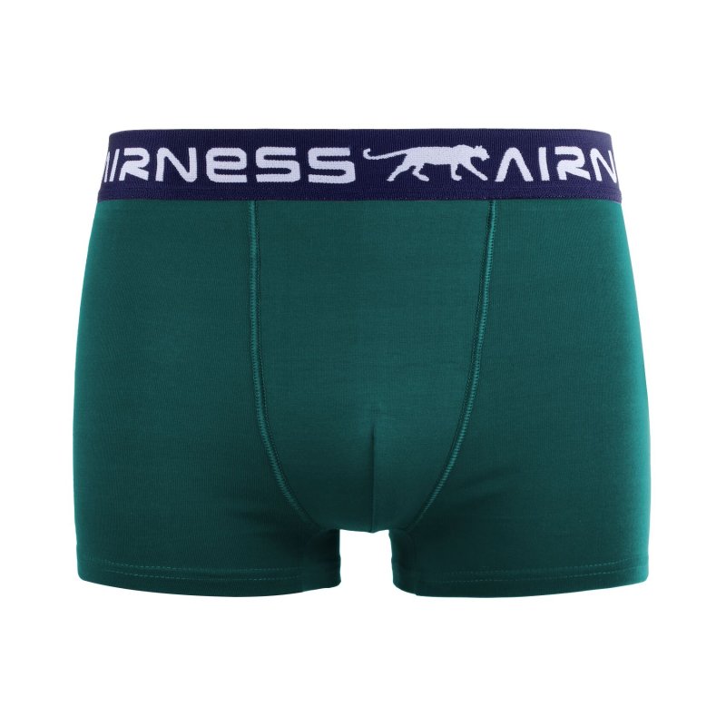 Lot de 5 Boxers homme Coton Bleu/Vert/Noir/Gris Uni - Airness