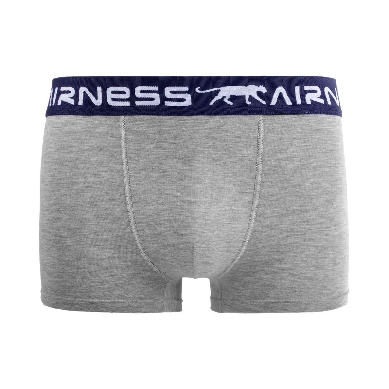 Lot de 5 Boxers homme Coton Bleu/Vert/Noir/Gris Uni - Airness
