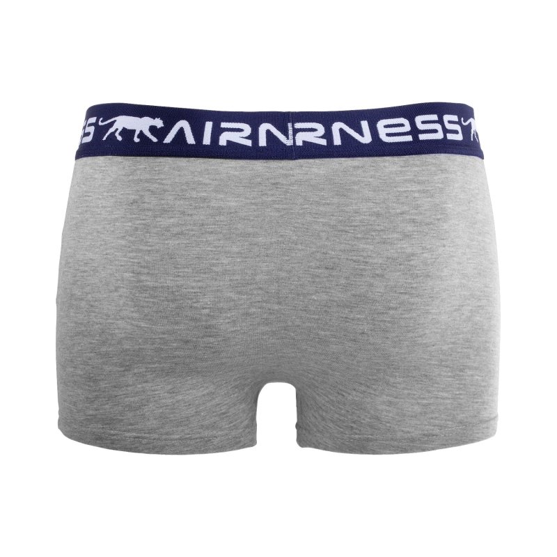 Lot de 5 Boxers homme Coton Bleu/Vert/Noir/Gris Uni - Airness
