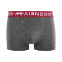 Lot de 5 Boxers homme Coton Noir/Rouge/Gris Uni - Airness