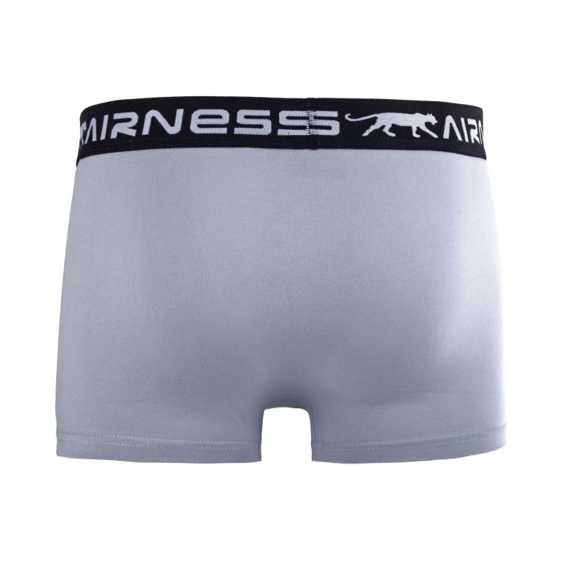 Lot de 5 Boxers homme Coton Noir/Rouge/Gris Uni - Airness