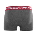 Lot de 5 Boxers homme Coton Noir/Rouge/Gris Uni - Airness