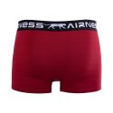 Lot de 5 Boxers homme Coton Noir/Rouge/Gris Uni - Airness