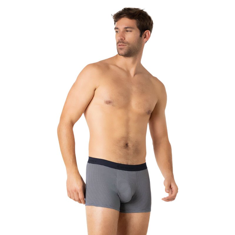 Lot de 2 Boxers homme Coton Rouge brique/Bleu marine/Blanc Uni - Eminence