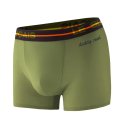 Boxer homme Coton Kaki clair/Noir/Orange Uni - Le Slip Francais