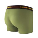 Boxer homme Coton Kaki clair/Noir/Orange Uni - Le Slip Francais