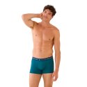 Boxer homme Coton Bleu pétrole/Rouge/Blanc Uni - Le Slip Francais