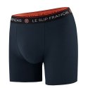 Boxer homme Coton Bleu marine/Rouge/Blanc Uni - Le Slip Francais