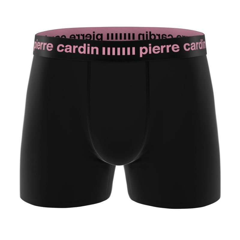 Lot de 4 Boxers homme Polyester Rose/Noir/Turquoise/Jaune/Bleu foncé Uni - Pierrecardin