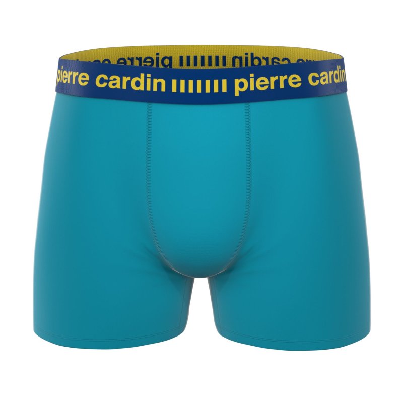 Lot de 4 Boxers homme Polyester Rose/Noir/Turquoise/Jaune/Bleu foncé Uni - Pierrecardin