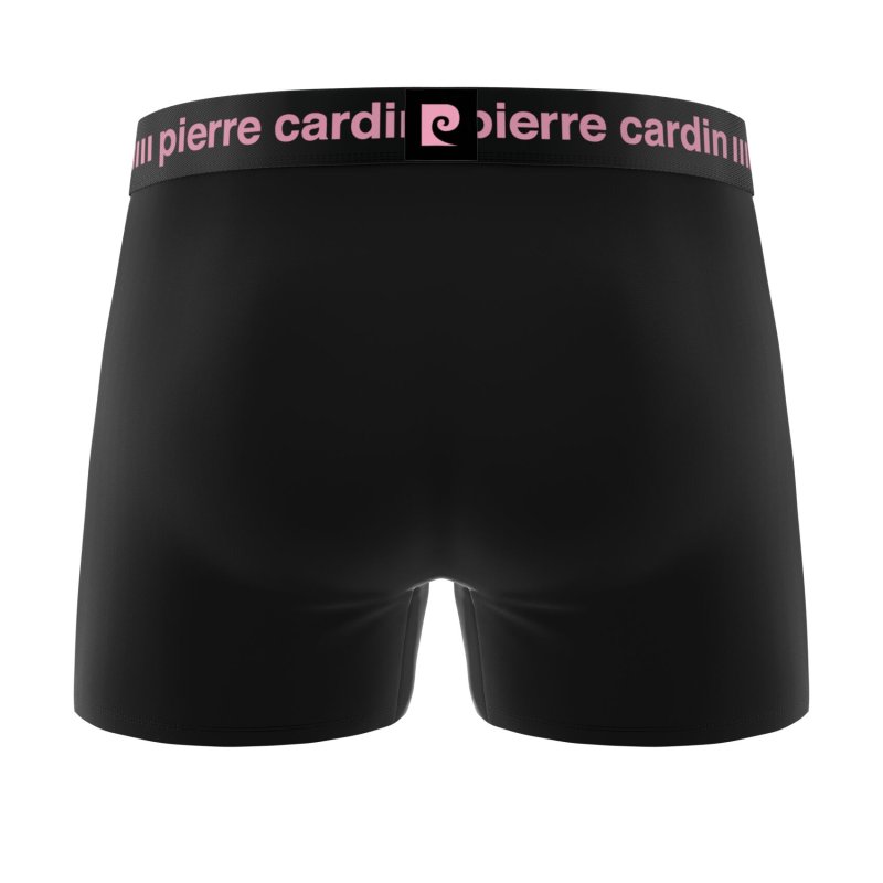 Lot de 4 Boxers homme Polyester Rose/Noir/Turquoise/Jaune/Bleu foncé Uni - Pierrecardin