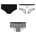 Lot de 3 Culottes femme Coton Confort, Discrète (sous les vêtements), Flatlock, Respirant, Stretch Uni - Pierrecardin