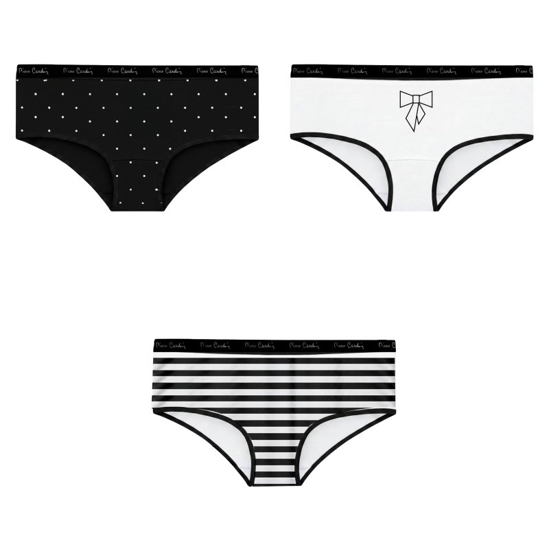 Lot de 3 Culottes femme Coton Confort, Discrète (sous les vêtements), Flatlock, Respirant, Stretch Uni - Pierrecardin