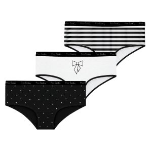 Lot de 3 Culottes femme Coton Confort, Discrète (sous les vêtements), Flatlock, Respirant, Stretch Uni - Pierrecardin