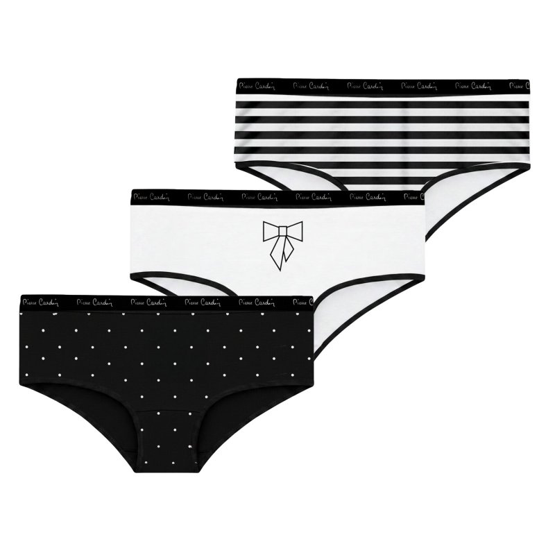 Lot de 3 Culottes femme Coton Confort, Discrète (sous les vêtements), Flatlock, Respirant, Stretch Uni - Pierrecardin