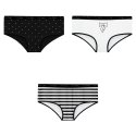 Lot de 3 Culottes femme Coton Confort, Discrète (sous les vêtements), Flatlock, Respirant, Stretch Uni - Pierrecardin