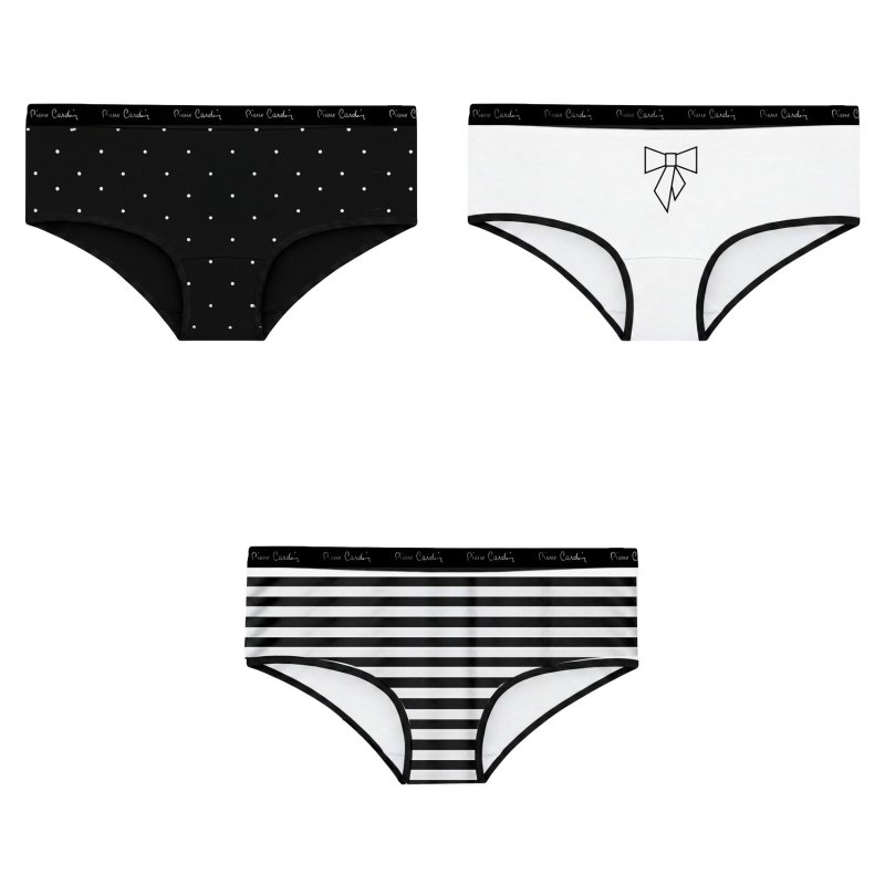 Lot de 3 Culottes femme Coton Confort, Discrète (sous les vêtements), Flatlock, Respirant, Stretch Uni - Pierrecardin