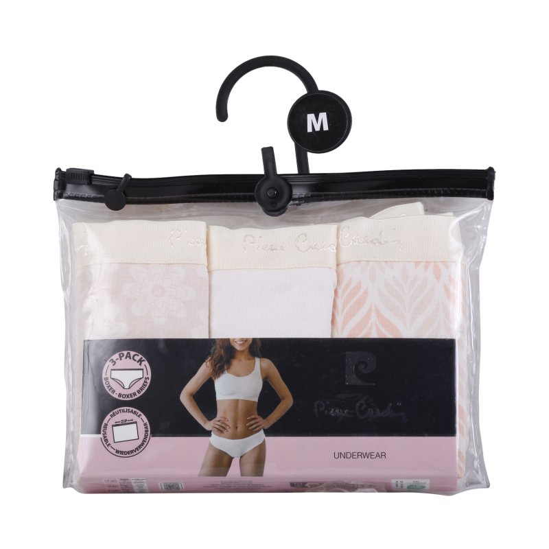 Lot de 3 Culottes femme Coton Confort, Discrète (sous les vêtements), Flatlock, Respirant, Stretch Imprimé - Pierrecardin