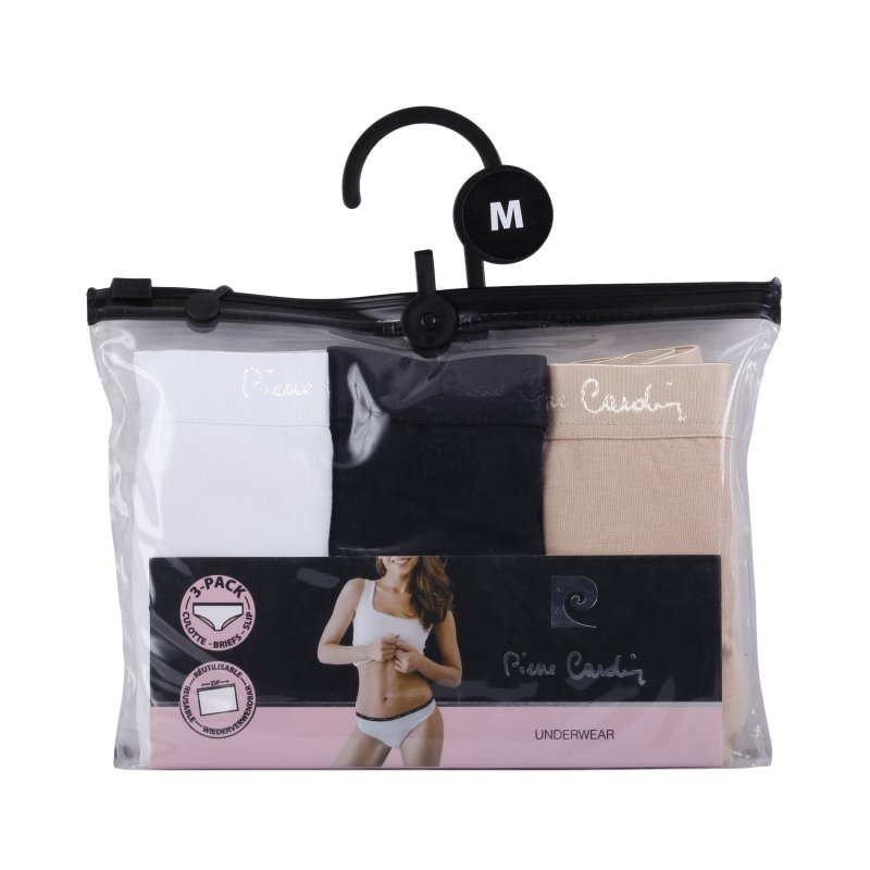 Lot de 3 Slips femme Coton Beige Uni - Pierrecardin