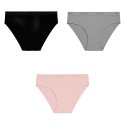 Lot de 3 Slips femme Coton Rose Uni - Pierrecardin