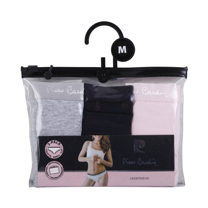 Lot de 3 Slips femme Coton Rose Uni - Pierrecardin