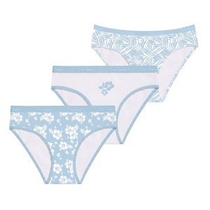 Lot de 3 Slips femme Coton Bleu Imprimé - Pierrecardin