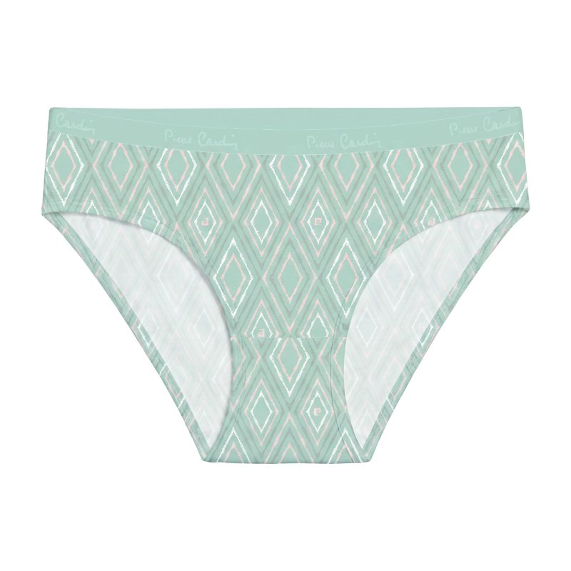 Lot de 3 Slips femme Coton Vert Uni - Pierrecardin