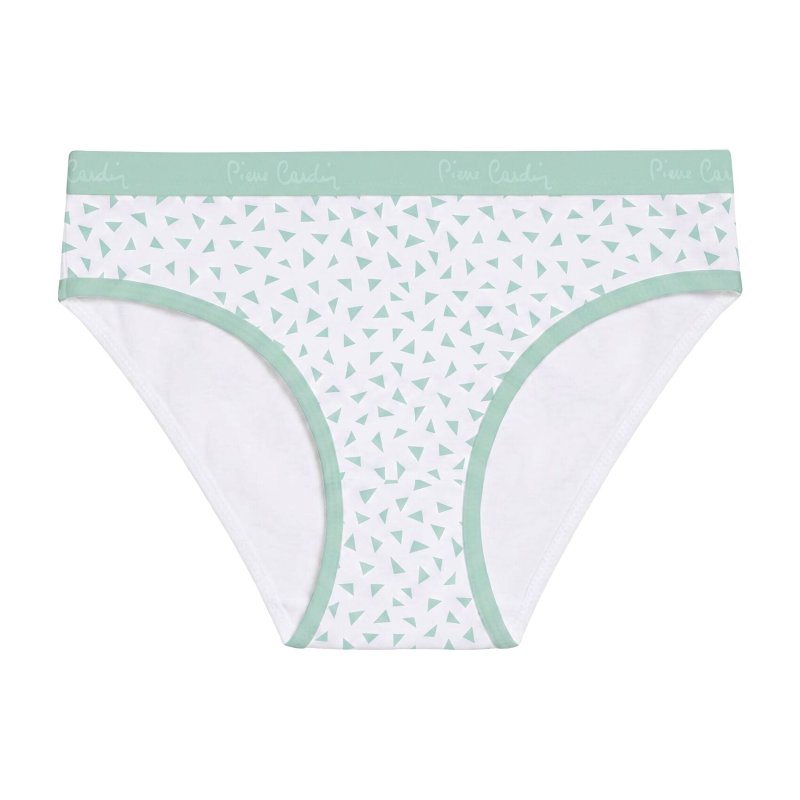 Lot de 3 Slips femme Coton Vert Uni - Pierrecardin