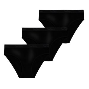 Lot de 3 Slips femme Coton Noir Uni - Pierrecardin