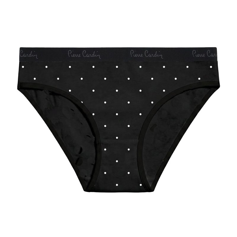 Lot de 3 Slips femme Coton Noir Uni - Pierrecardin