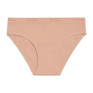 Lot de 5 Slips femme Coton Beige Uni - Pierrecardin