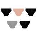 Lot de 5 Slips femme Coton Beige Uni - Pierrecardin