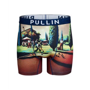 Boxer homme Polyester Vert/Marron/Bleu Imprimé - Pull In