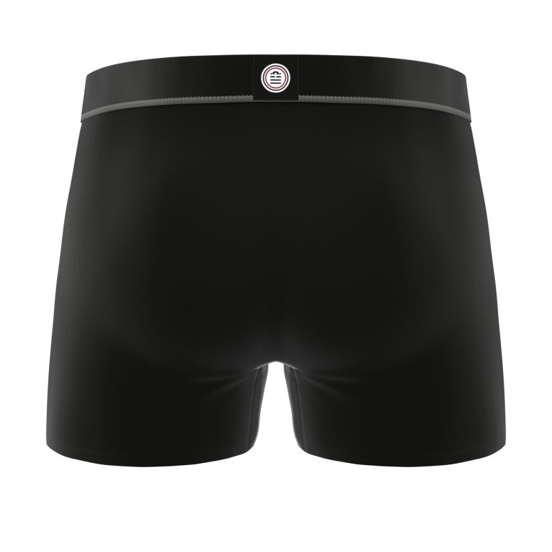 Lot de 3 Boxers homme Polyamide Kaki/Orange/Gris clair/Jaune/Noir/Blanc Uni - Serge Blanco