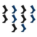 Lot de 10 Paires de Chaussettes homme Ville Casual, Mode Noir/Bleu foncé Uni - Serge Blanco