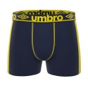 Lot de 3 Boxers homme Polyamide Kaki/Orange/Noir/Beu foncé/Jaune/Gris Uni - Umbro